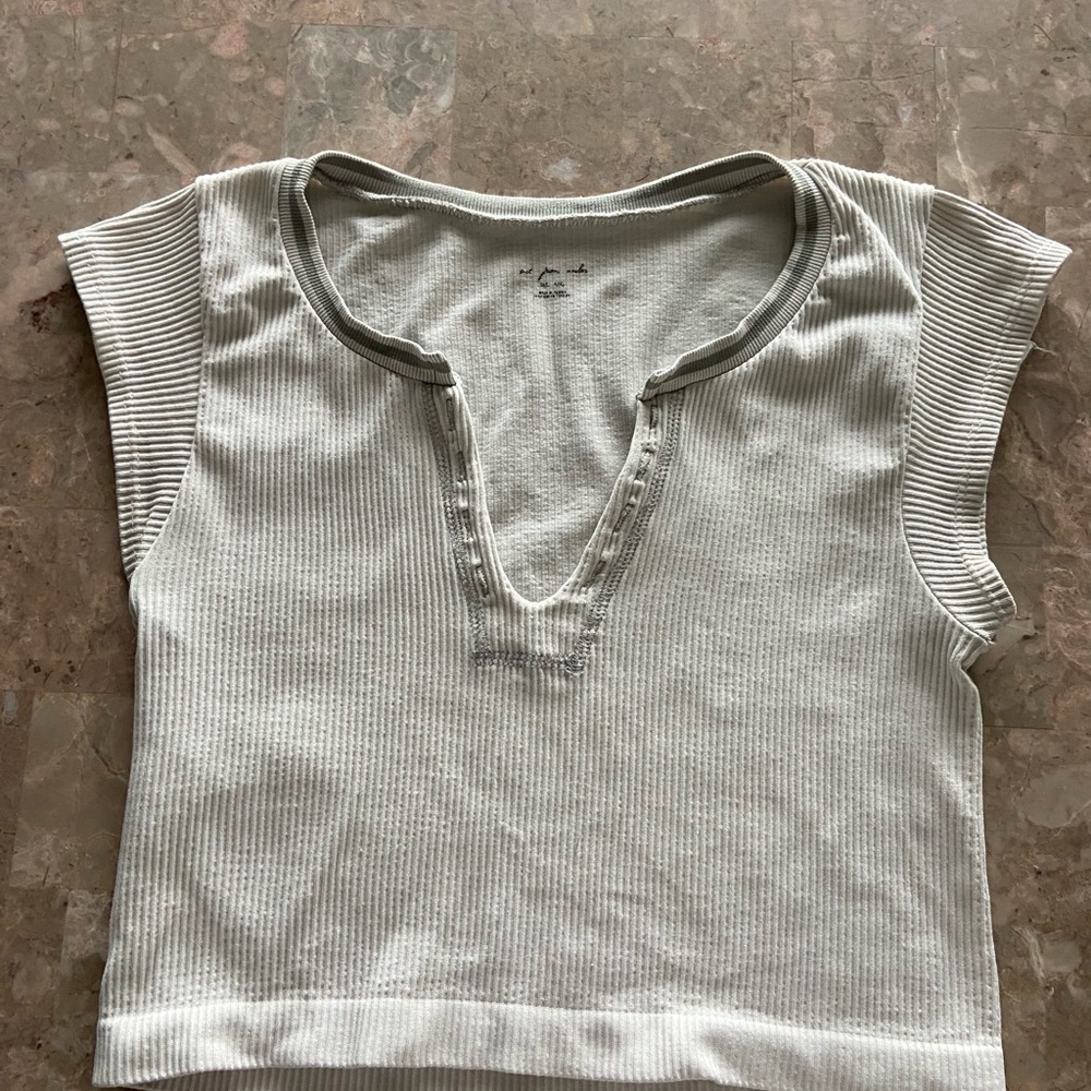 Urban Outfitters Gray Ribbed Women's Top